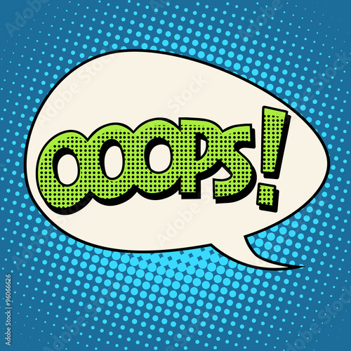 oops comic text bubble