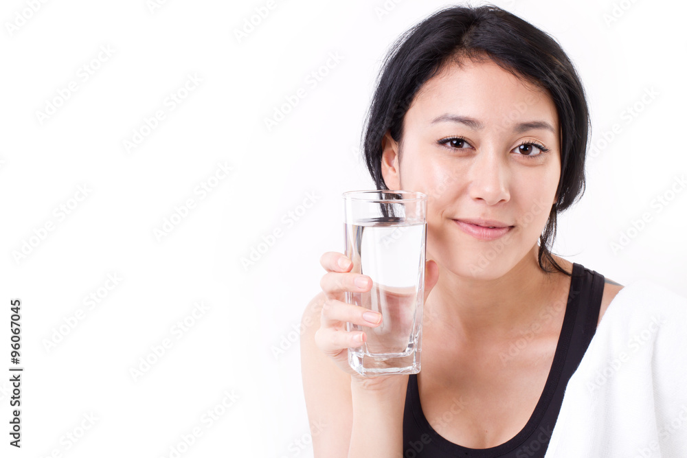 sporty, happy, healthy woman with fresh water sporty, happy, healthy woman with fresh water