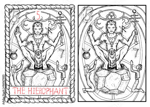 The tarot card. The hierophant