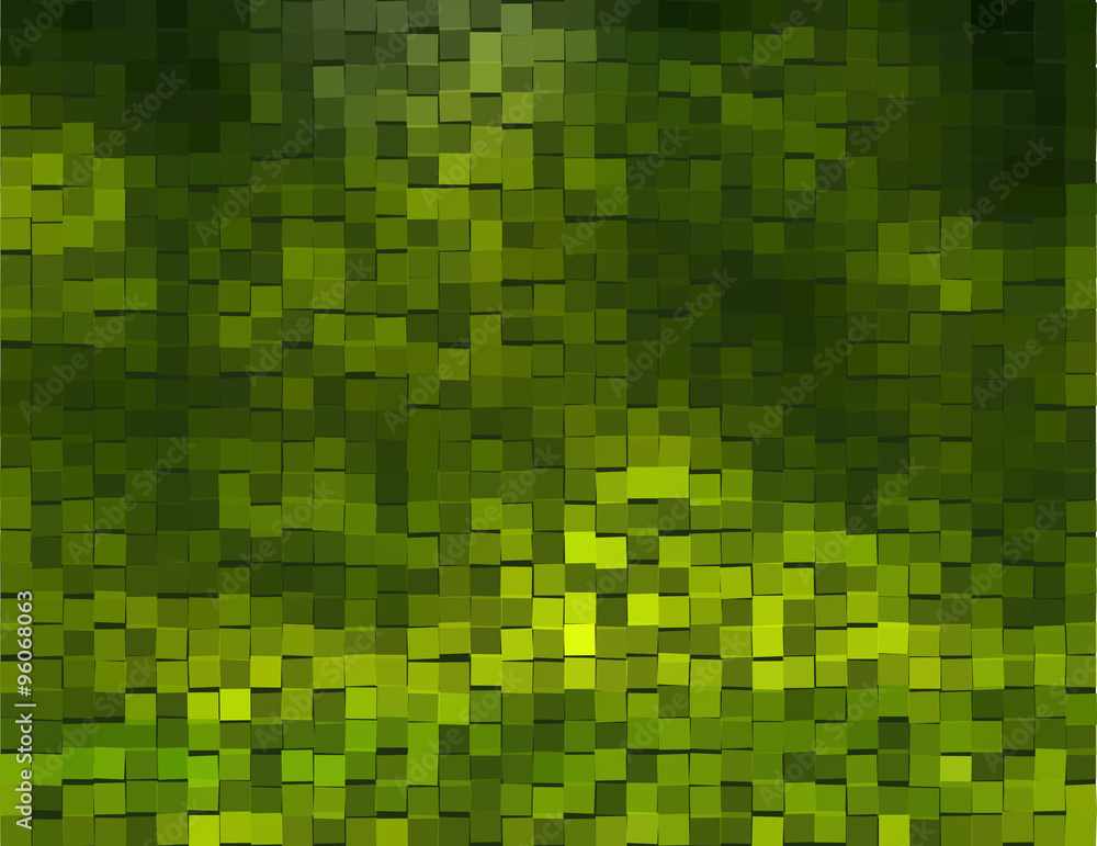 Green Background With cubes,