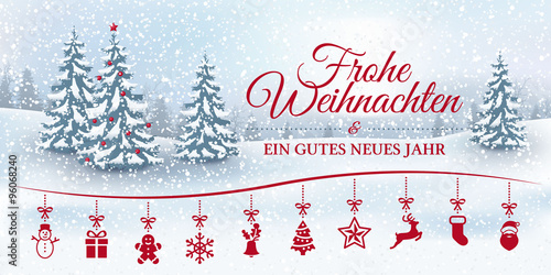 Weihnachten Dekoration mit Winter Landschaft