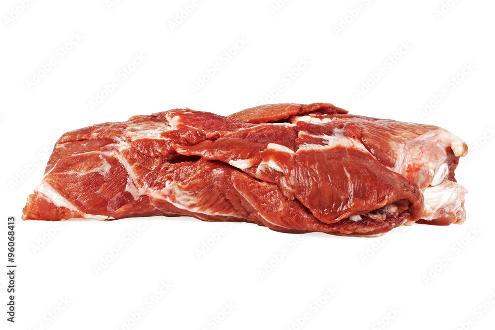 Crude meat on a white background
