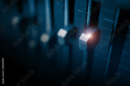 Billede på lærred Audio equalizer Control panel