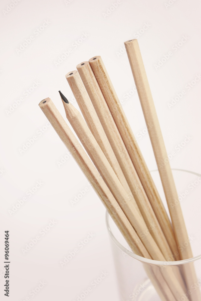 Close-up image of pencils.Shallow depth of field composition and Close-up image of pencils.Shallow depth of field composition and