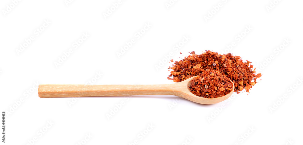 Ground chilli on white background Ground chilli on white background
