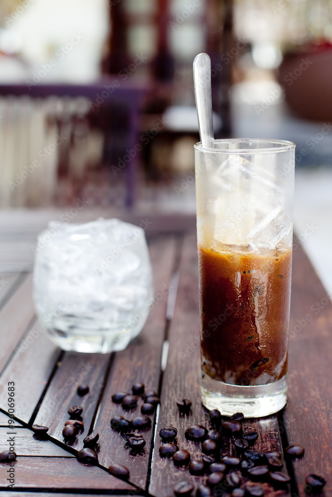 Traditional Vietnamese, Thai Ice coffee with beans. Traditional Vietnamese, Thai Ice coffee with beans.