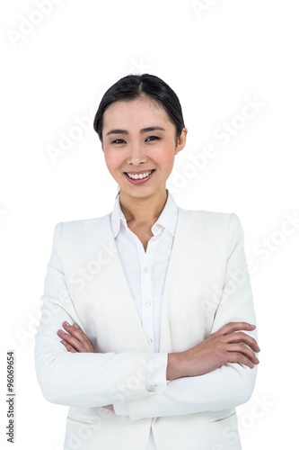 Smiling businesswoman looking at the camera