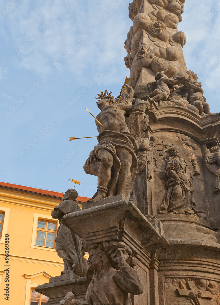 St Sebastian statue of Plague Column (1716) in Kutna Hora