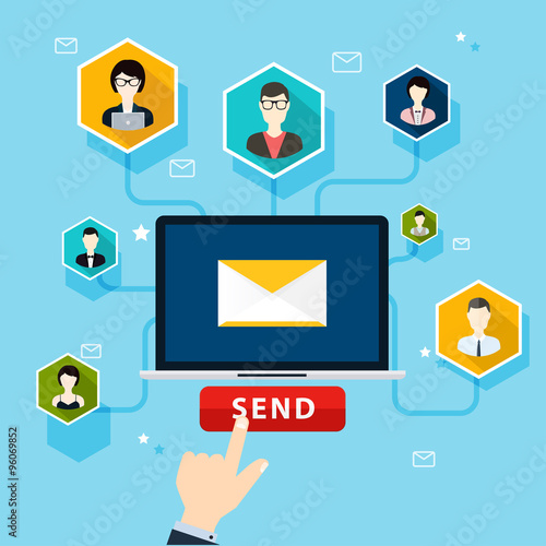 Running email campaign, email advertising, direct digital market
