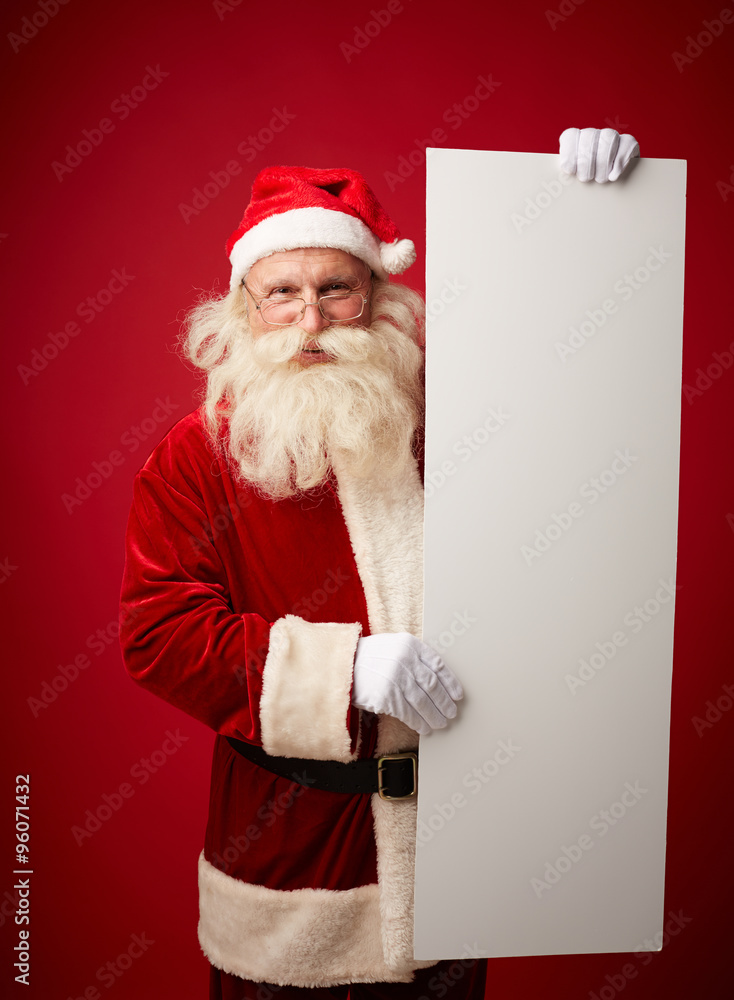 Santa with empty paper Santa with empty paper