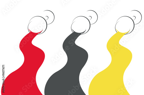Icono plano vino derramado en varios colores #1
