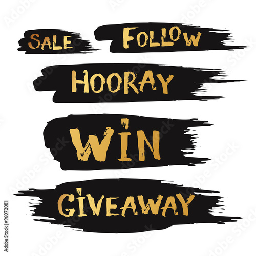 Giveaway and special sale offer with hand drawn lettering with b