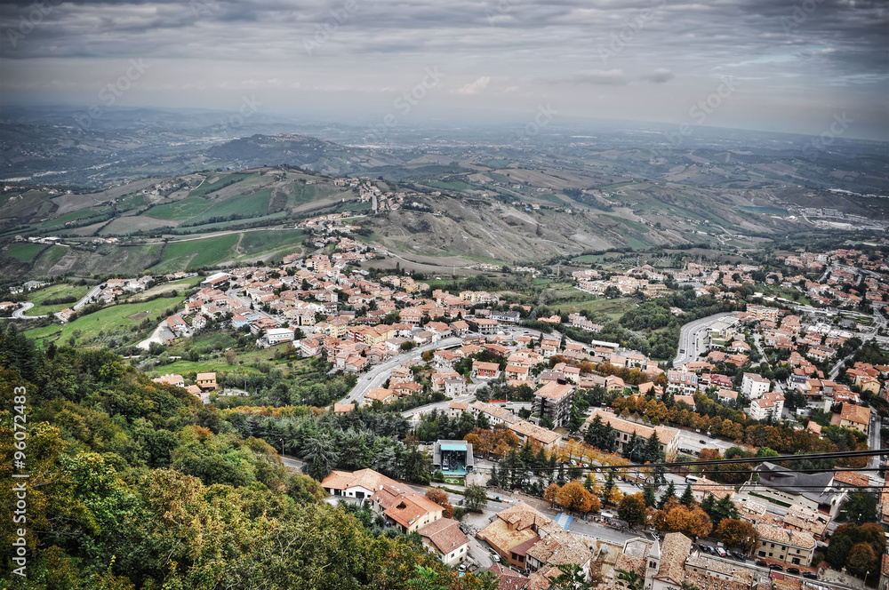 San Marino seen from the funicular railway