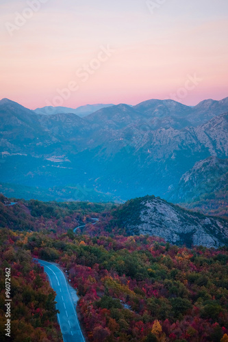 The image of mountains in Montenegro