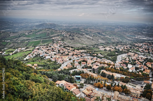 San Marino seen from the funicular railway © hibiscus81