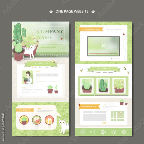 adorable one page web design