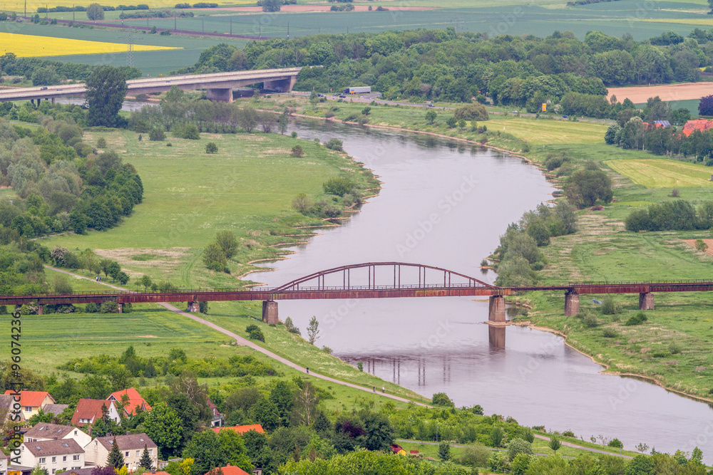 Naklejka premium Luftbild von Minden, Deutschland