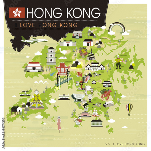 Hong Kong travel map