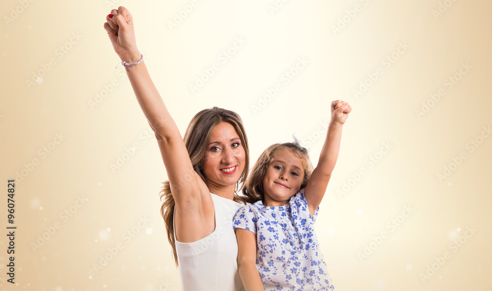 Lucky mother and daughter Lucky mother and daughter