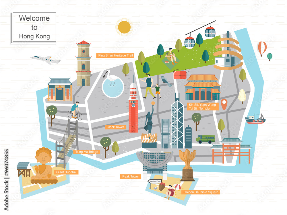 Obraz premium Hong Kong travel concept