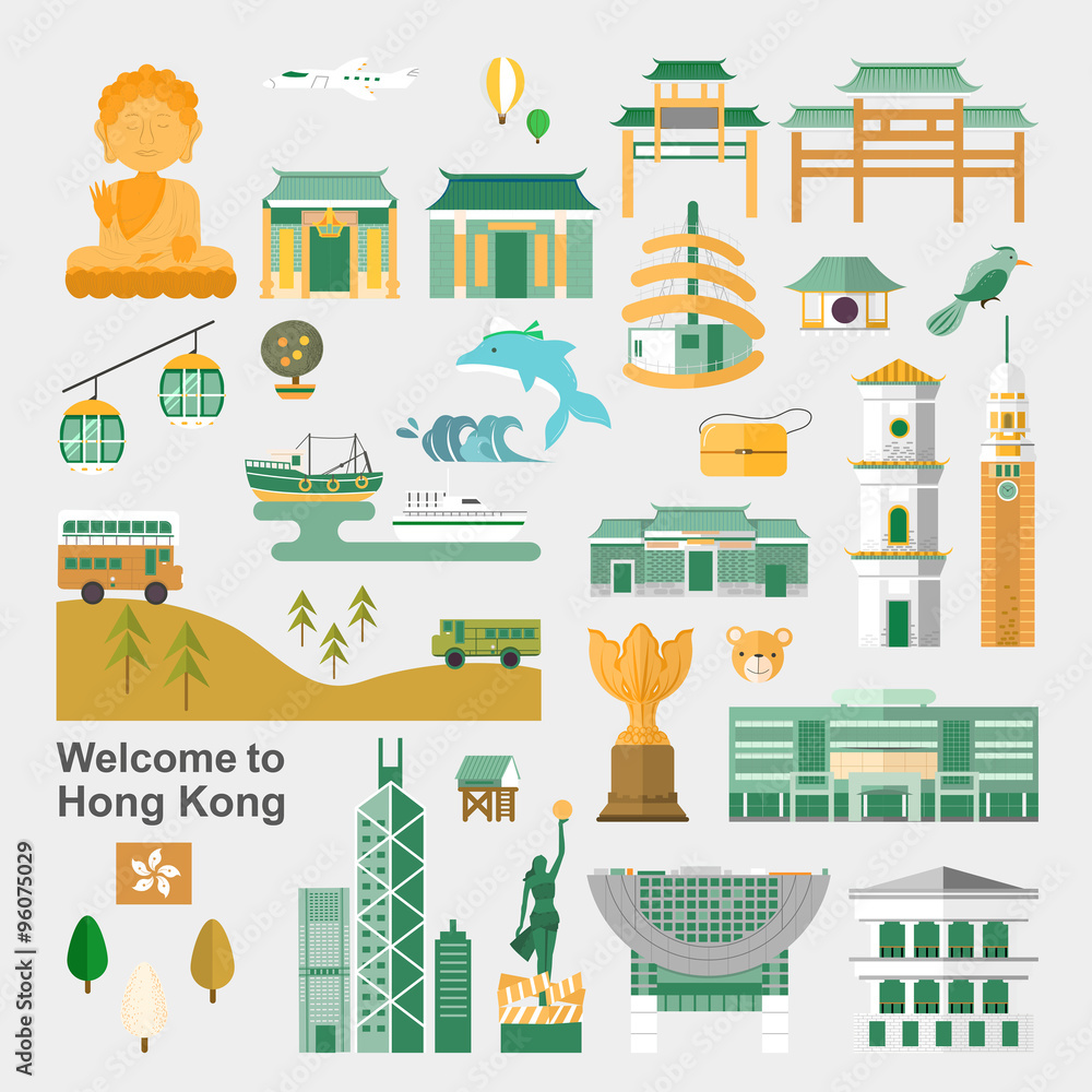 Obraz premium Hong Kong travel concept