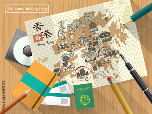 Hong Kong travel map