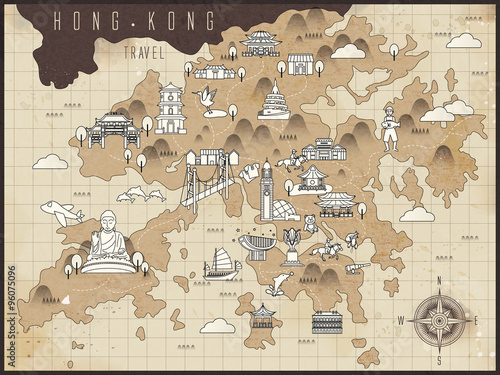 Hong Kong travel map