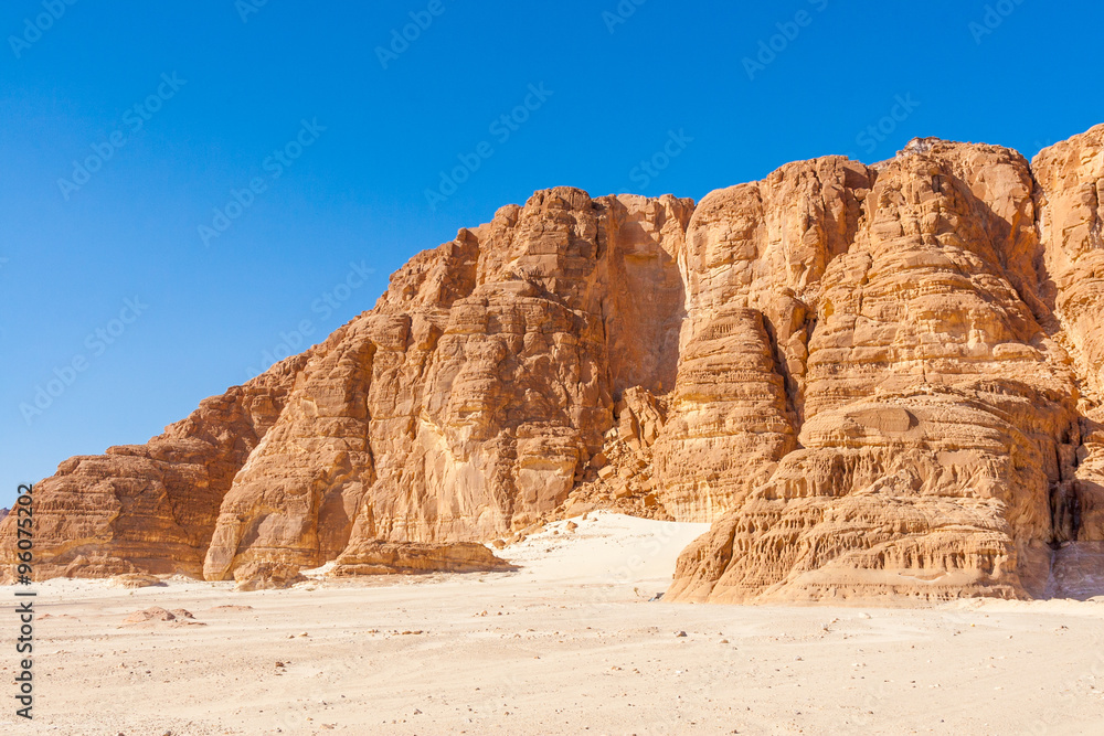 Blue Sky and Mountains in the Sinai desert