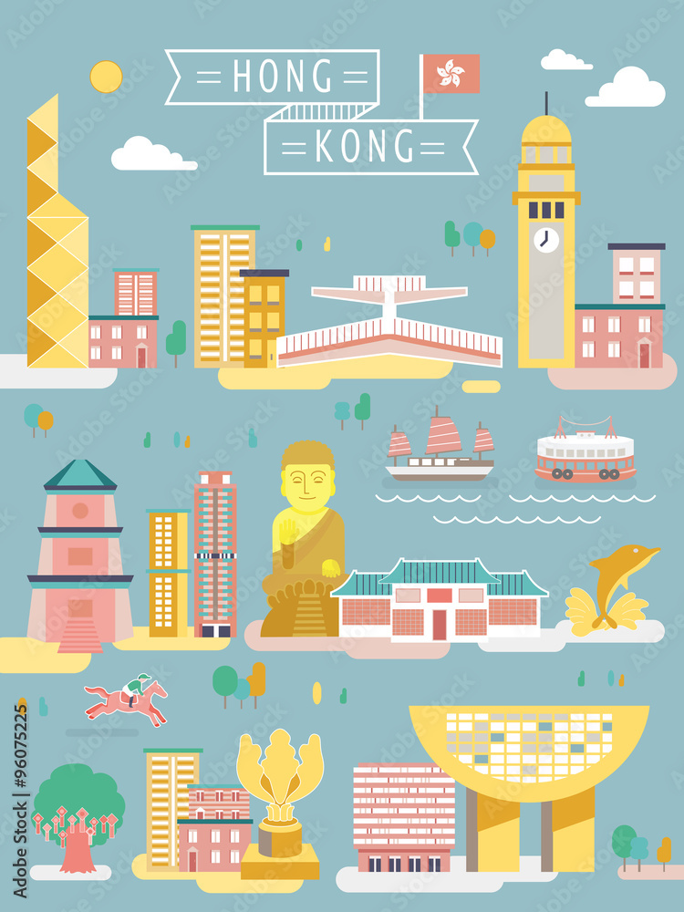 Obraz premium Hong Kong travel collections