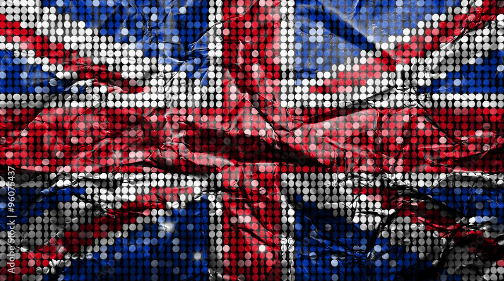 Crumpled United Kingdom flag. Crumpled United Kingdom flag.