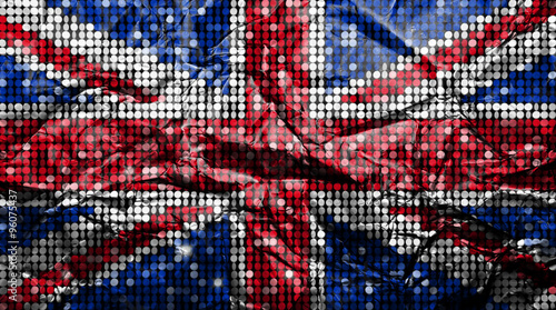 Crumpled United Kingdom flag.