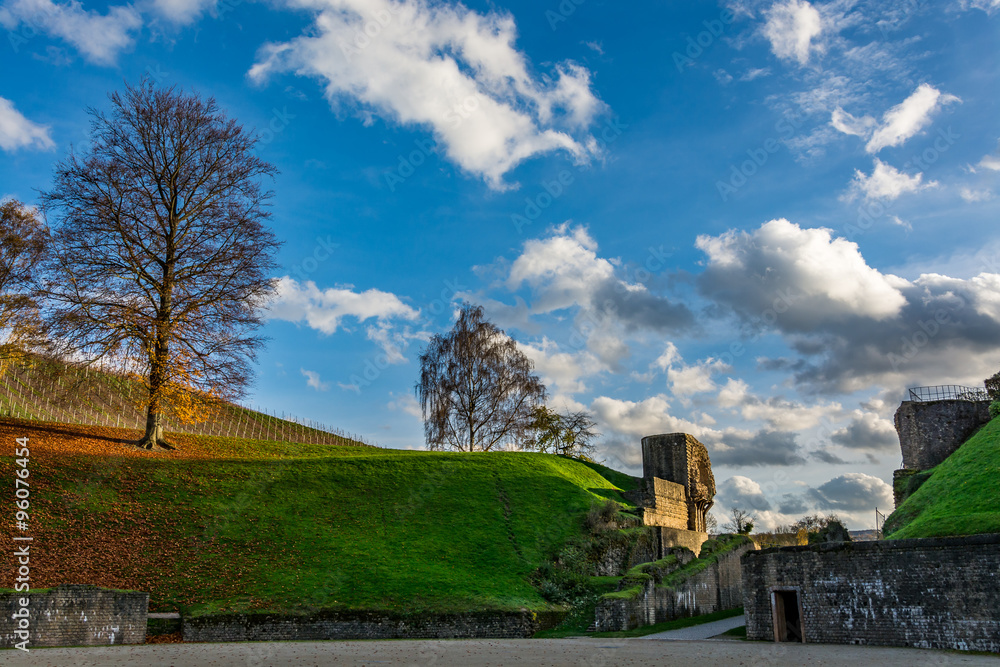 Roman Amphitheater in Trier in autumn, Germany Roman Amphitheater in Trier in autumn, Germany