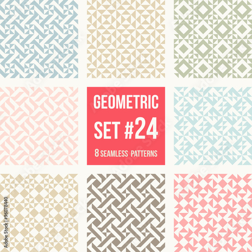 Set of eight geometric patterns
