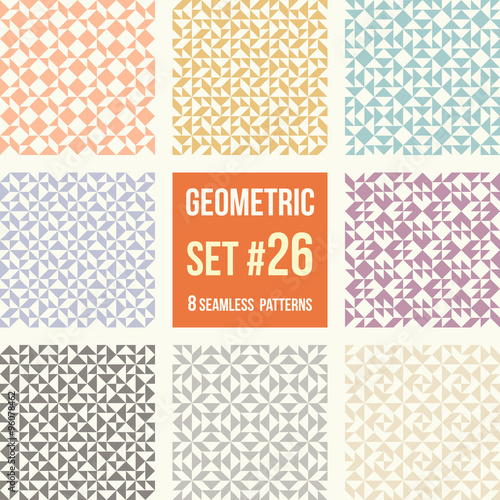 Set of eight geometric patterns