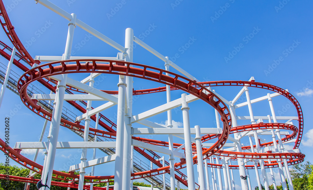 The loops of a scaring roller coaster.