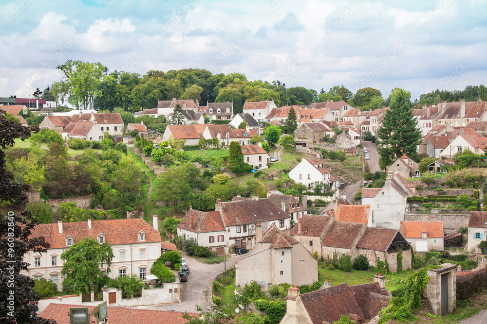 Vue générale, Sémur en Auxois, Côte d'Or, Bourgogne, France