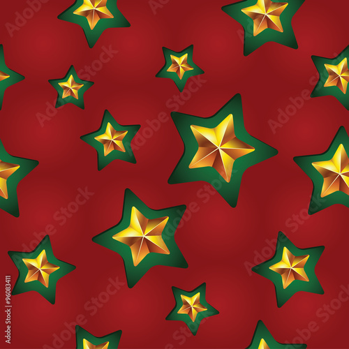 Vector seamless Christmas pattern with clipped stars. Holiday theme. For wrapping paper, wallpapers, web site background, textile
