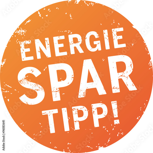 Button orange Energiespartipp