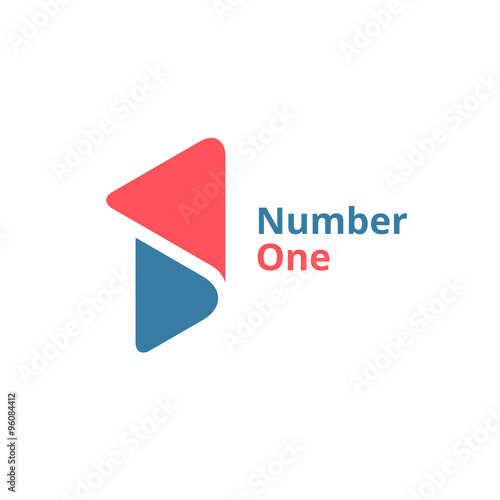Number one 1 logo icon design template elements