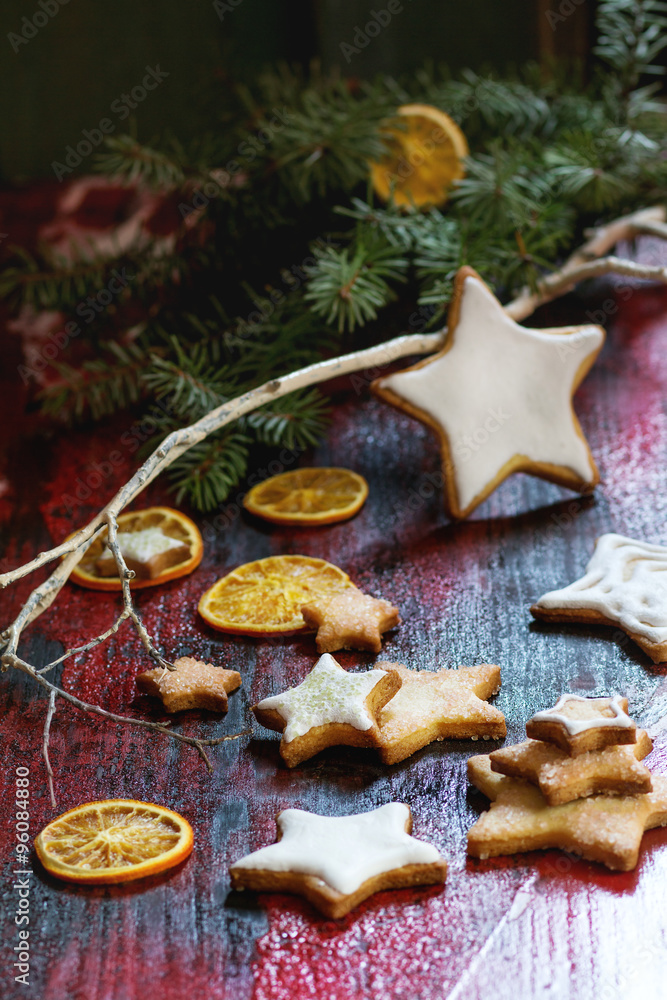 Christmas cookies with festive decor Christmas cookies with festive decor