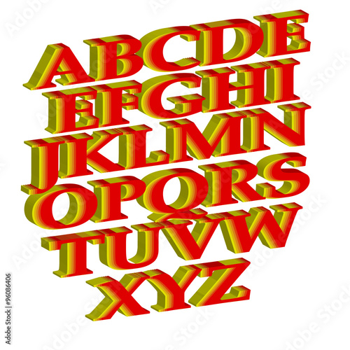 alphabet volume bright