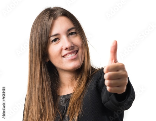 Girl with thumb up