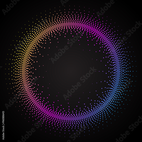 Dots art abstract vector background, cmyk comcept colors