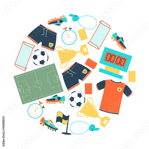 Football icons set