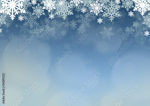 Blue Christmas background with  snowflakes © mars58