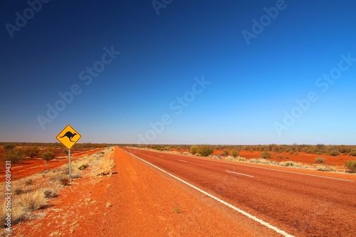Australian road sign on the highway photo