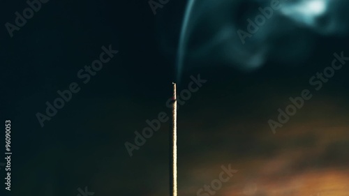 Mediataion incense stick smoking with filter