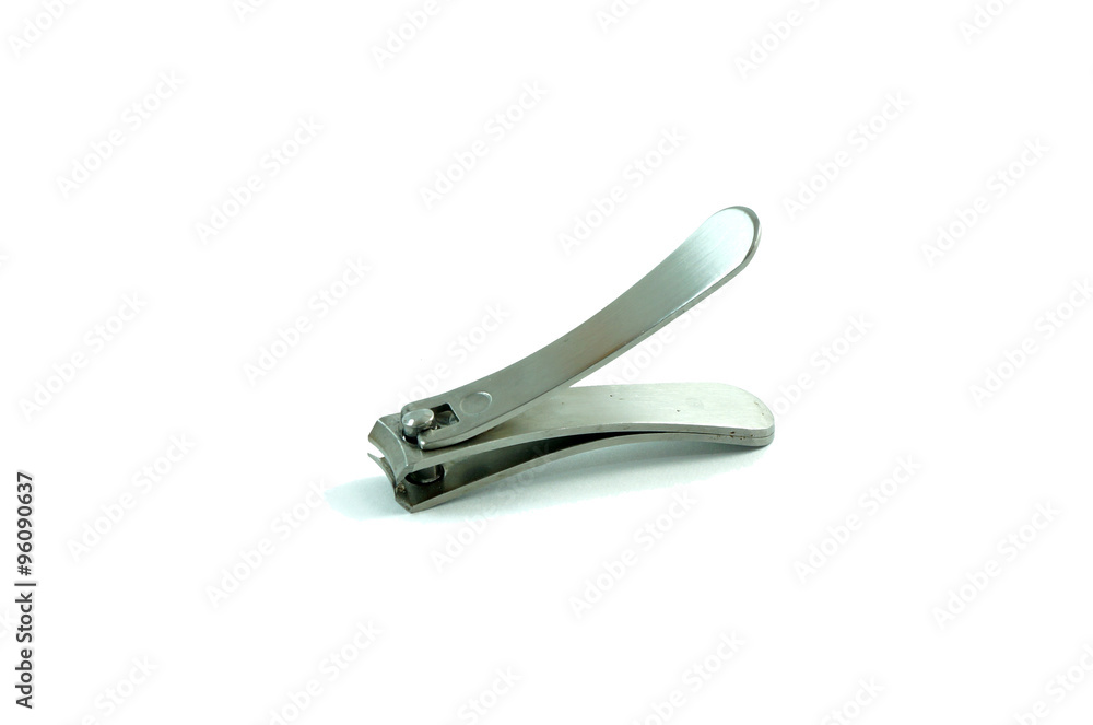 stainless steel nail clipper, isolated on white background stainless steel nail clipper, isolated on white background