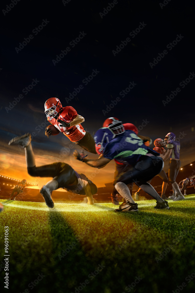 Naklejka premium american football player in action