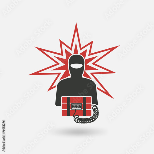 terrorist with bomb